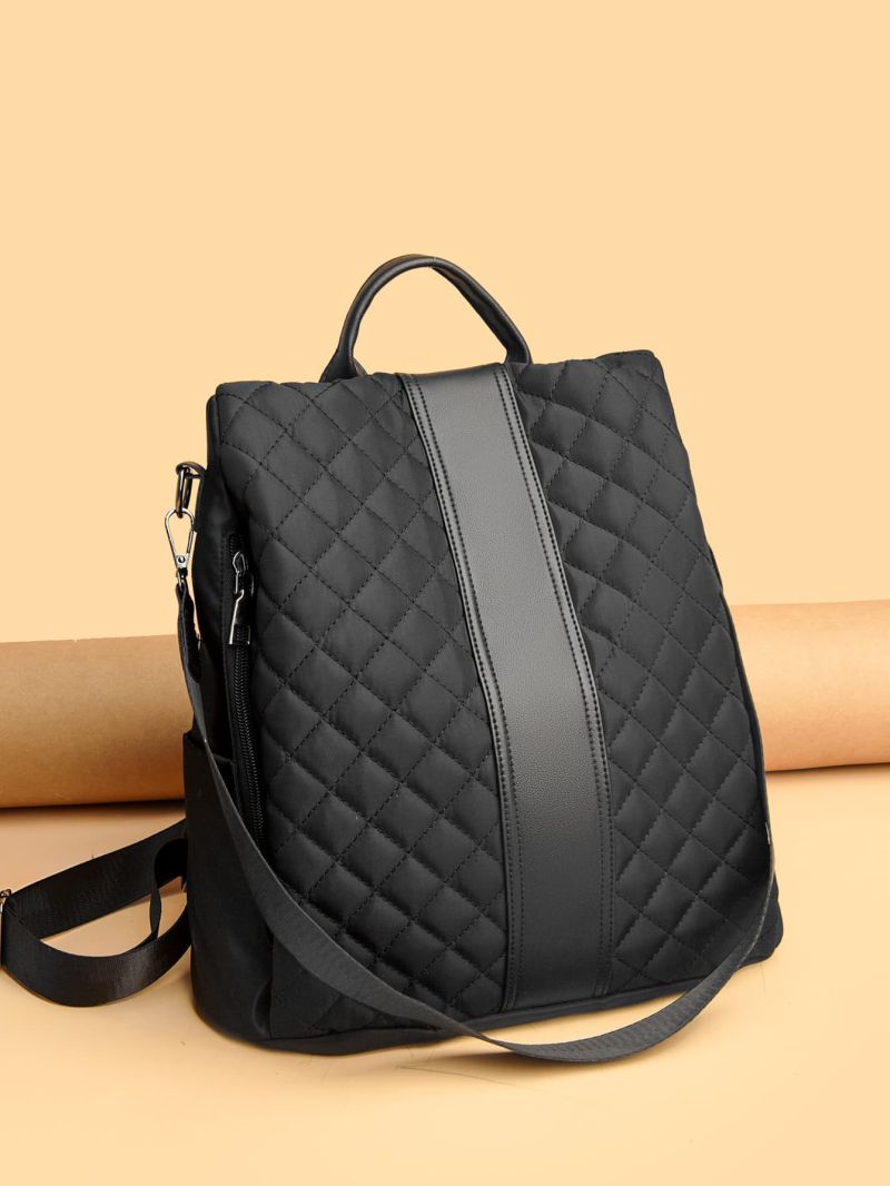 Quilted Zipper Anti-theft Backpack