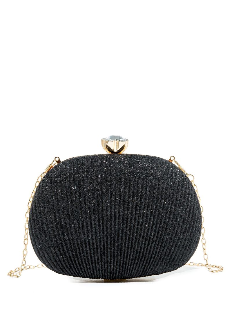 Mini Glitter Rhinestone Decor Chain Box Bag
