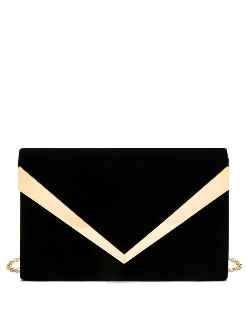 Velvet Metal Decor Square Bag