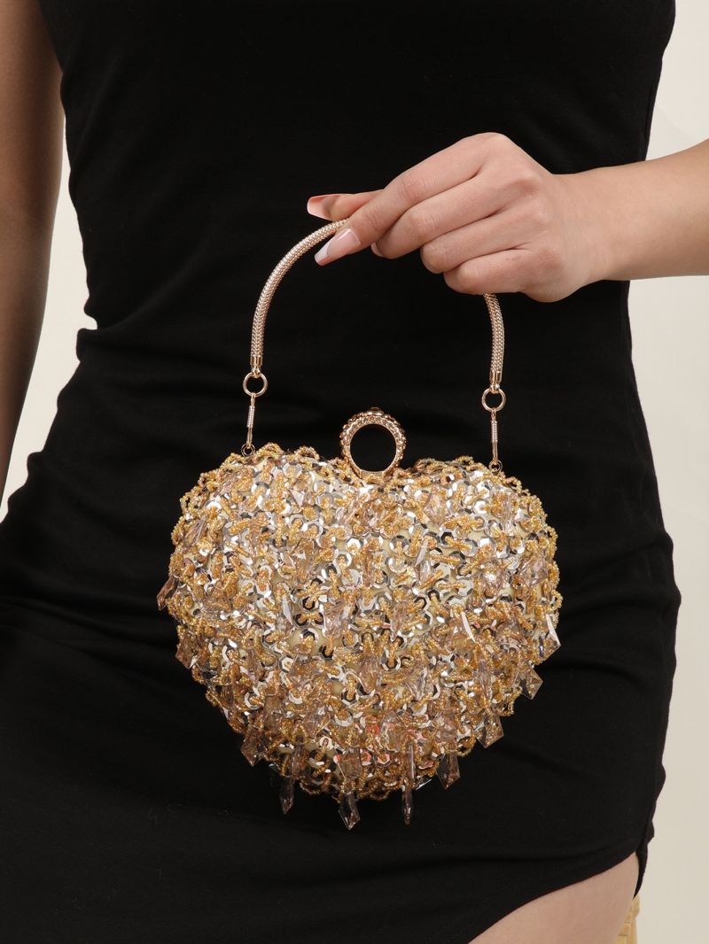 Mini Heart Design Sequin Decor Novelty Bag