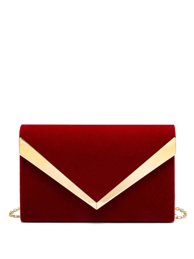 Velvet Metal Decor Square Bag