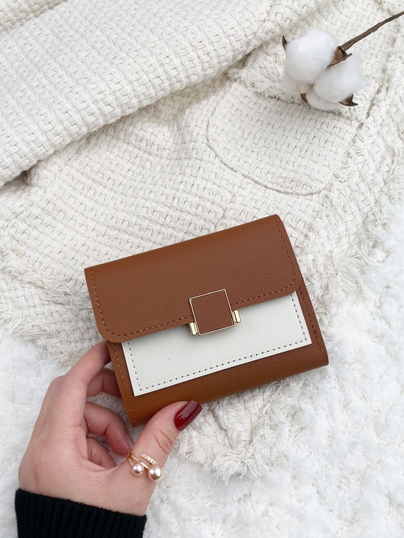 Two Tone Fold Small Wallet