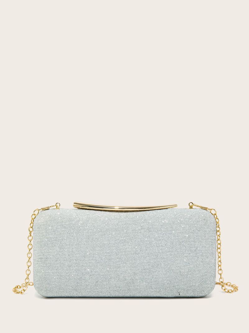 Metal Decor Chain Box Bag