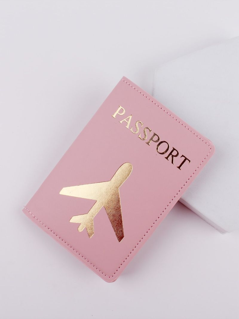 Letter & Plane Graphic Passport Case