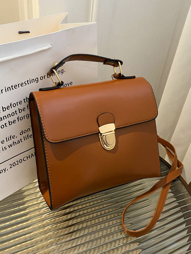 Metal Lock Flap Square Bag