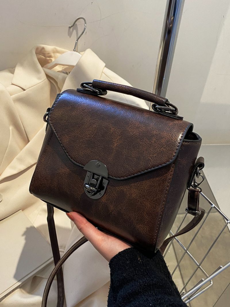 Mini Metal Lock Flap Square Bag