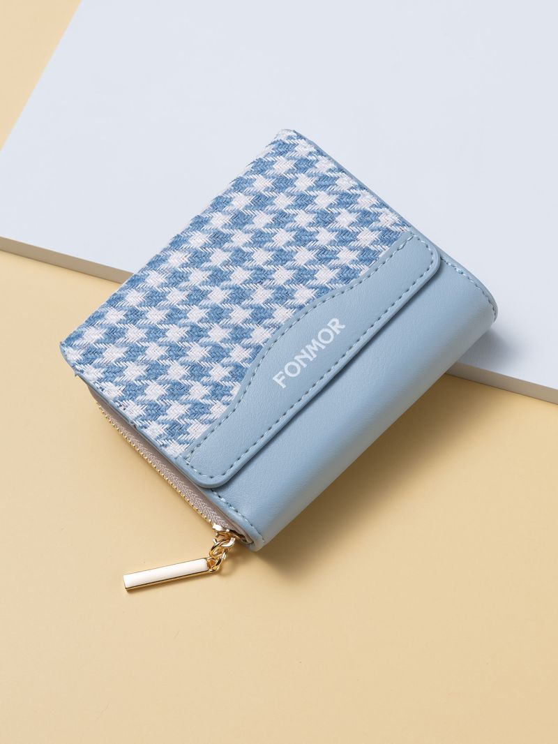Houndstooth Graphic Small Purse