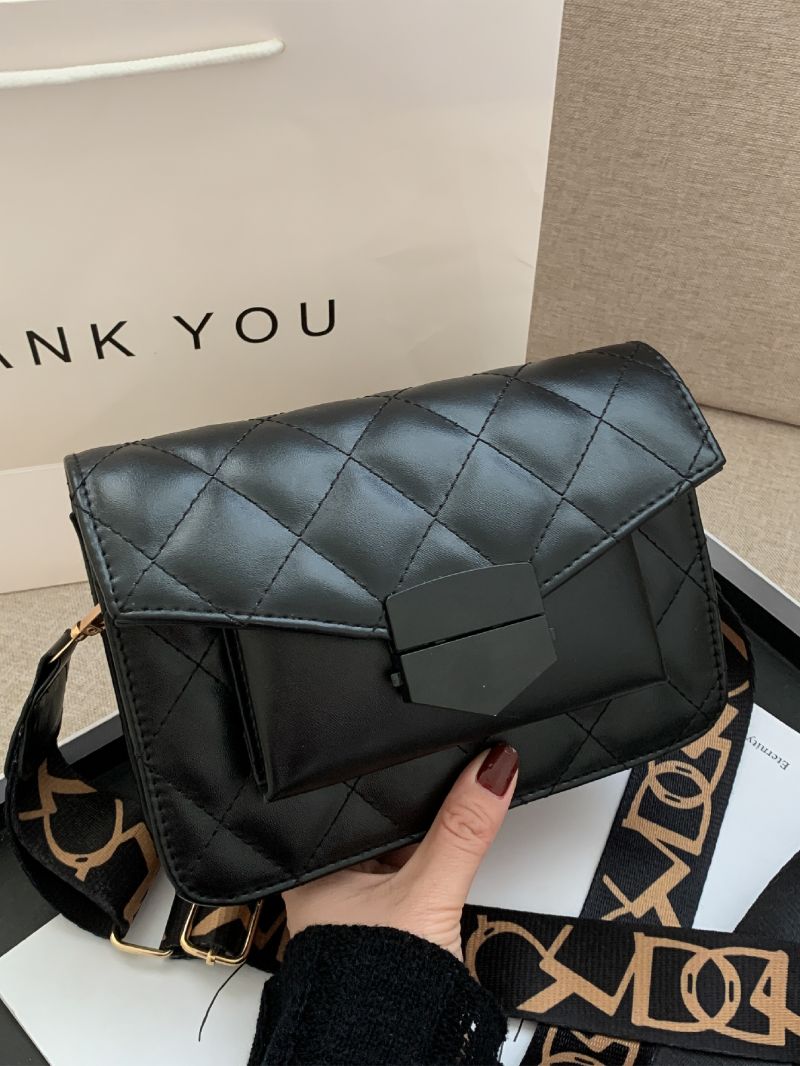 Minimalist Quilted Flap Square Bag