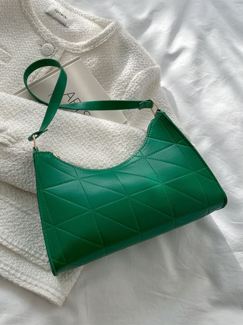 Minimalist Quilted Baguette Bag