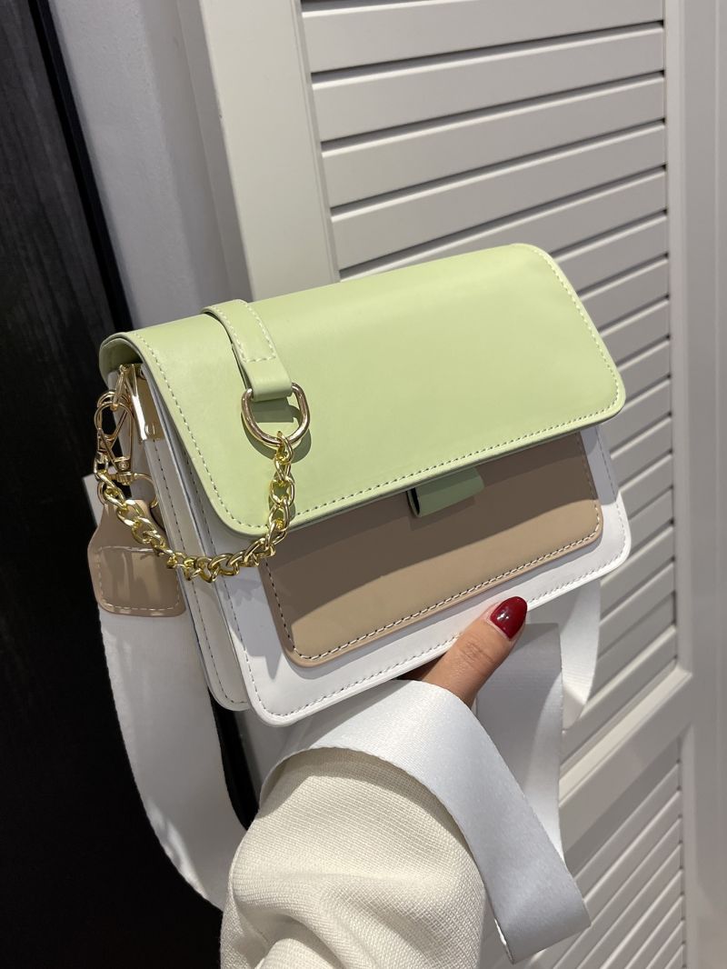 Mini Colorblock Flap Square Bag
