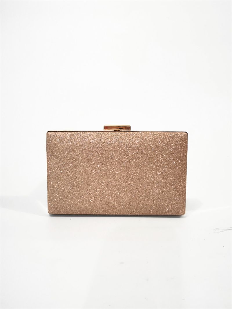 Mini Glitter Decor Clip Top Chain Box Bag