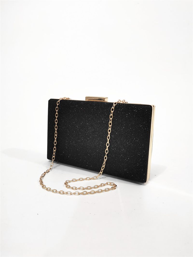 Mini Allover Glitter Decor Chain Box Bag