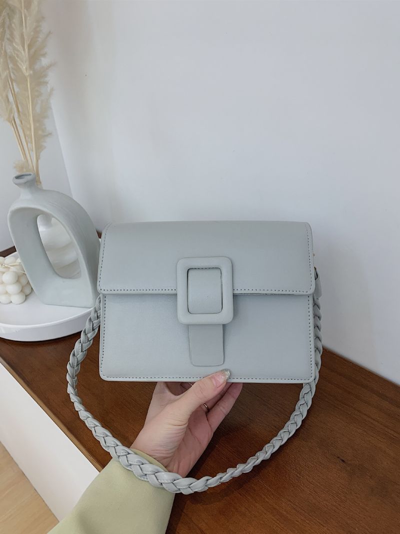 Mini Braided Strap Flap Square Bag