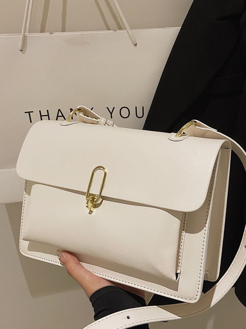 Metal Decor Flap Square Bag