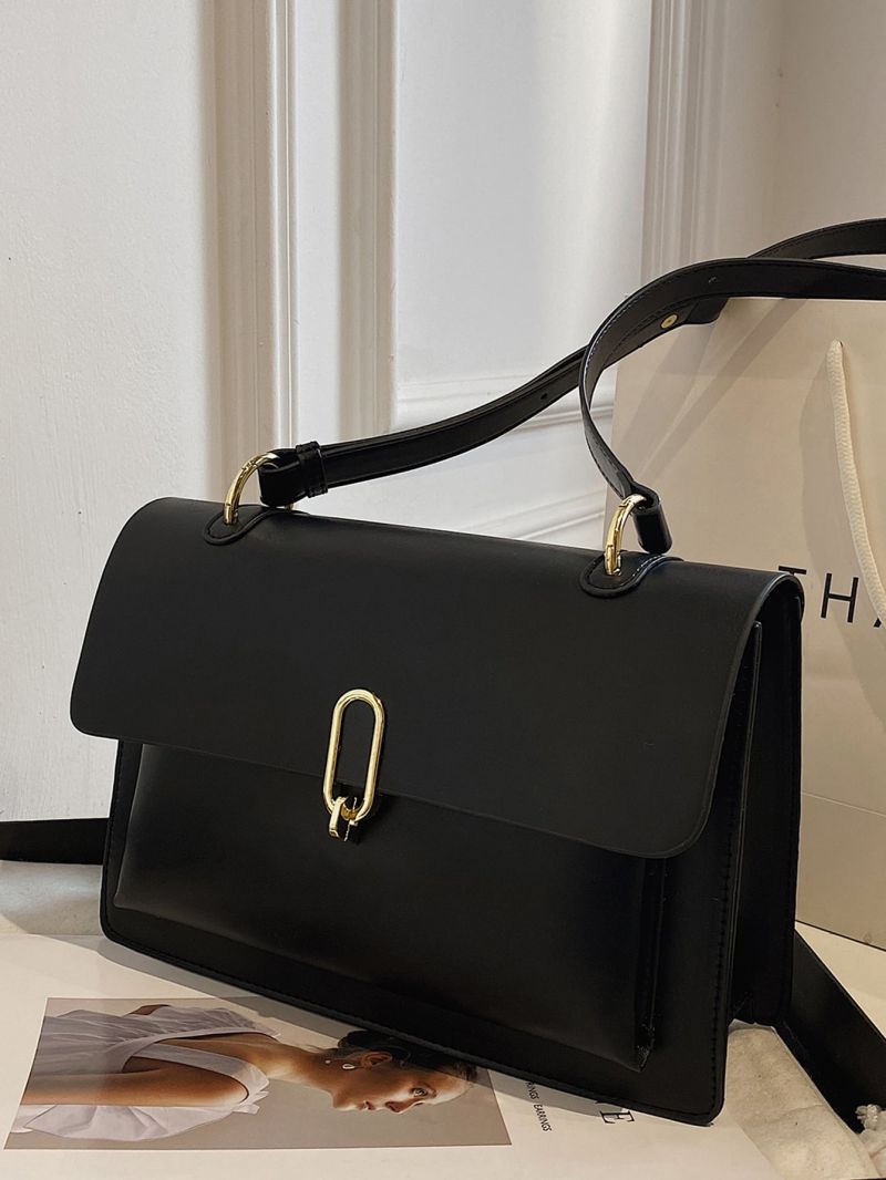 Metal Decor Flap Square Bag