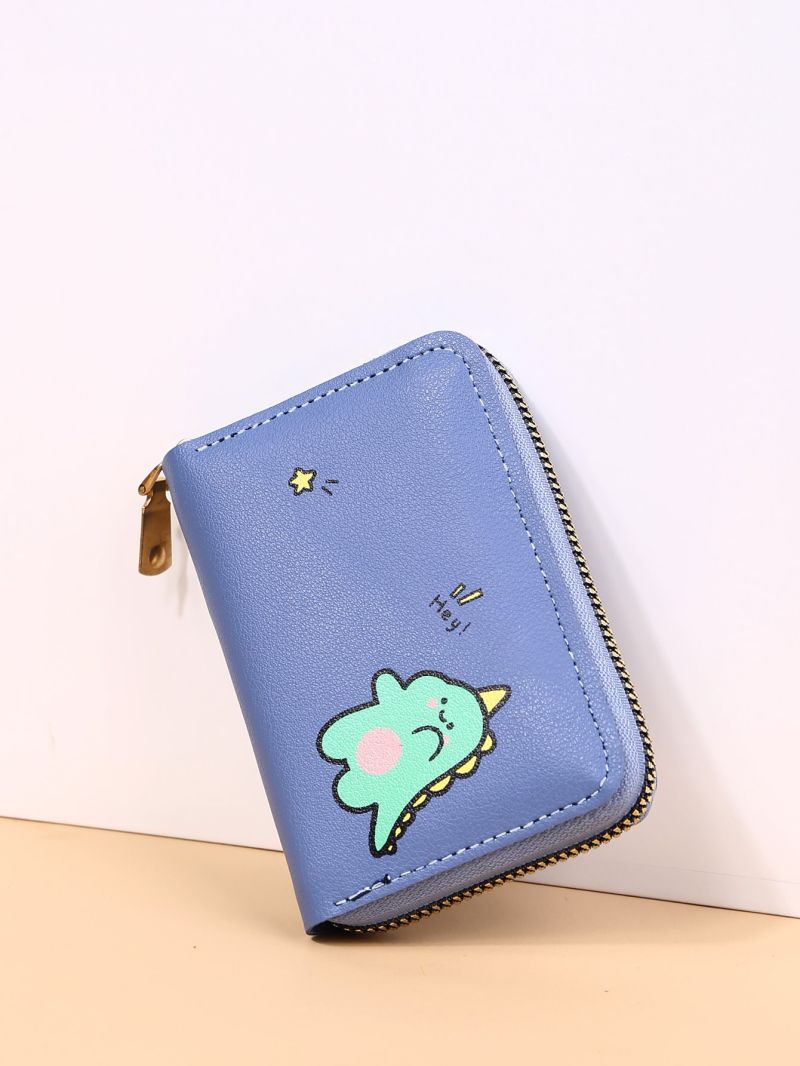 Dinosaur Graphic Zip Card Holder