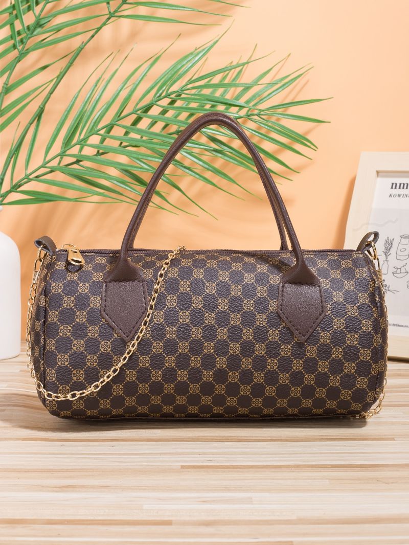 Geo Print Satchel Bag