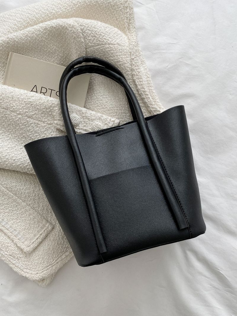 Minimalist Top Handle Tote Bag
