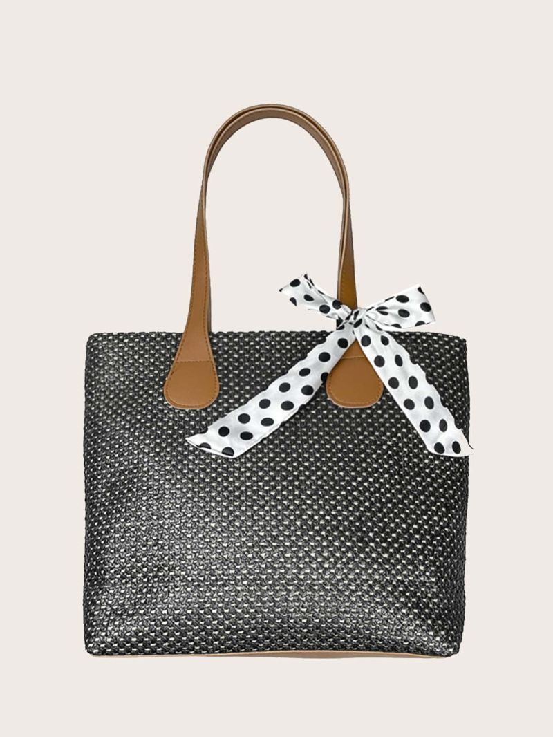 Bow Decor Large Capacity Tote Bag