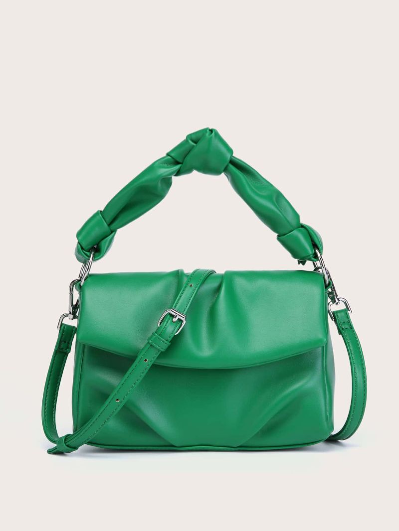 Ruched Design Knot Detail Square Bag
