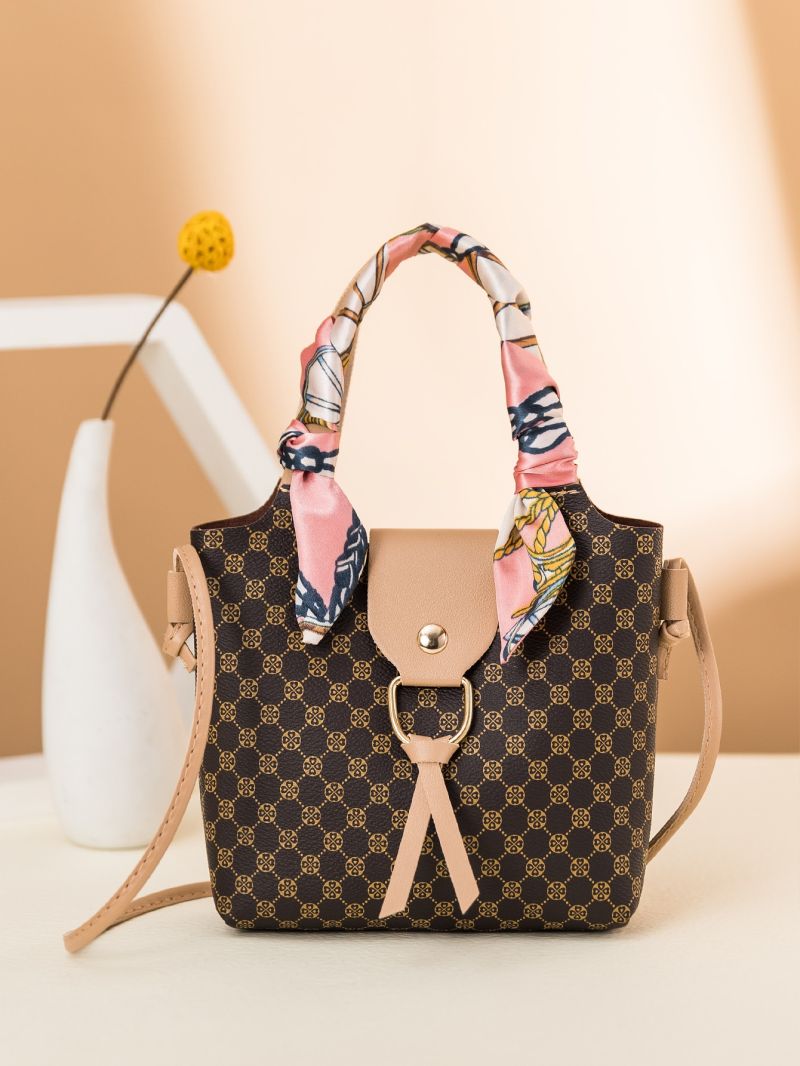 Mini Twilly Scarf Decor Geo Print Satchel Bag