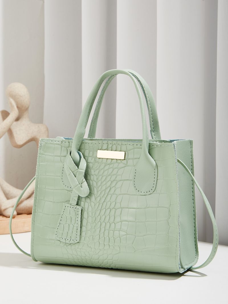 Mini Crocodile Embossed Square Bag