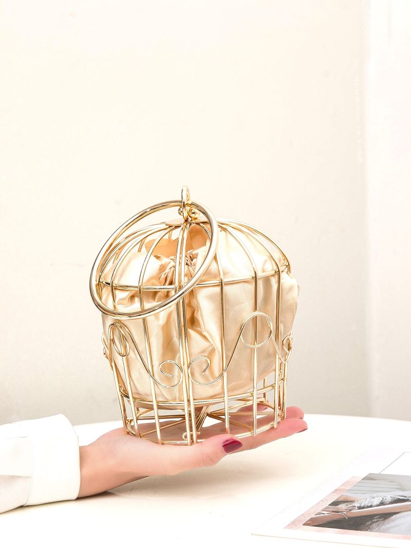 Mini Minimalist Hollow Out Novelty Bag With Inner Pouch