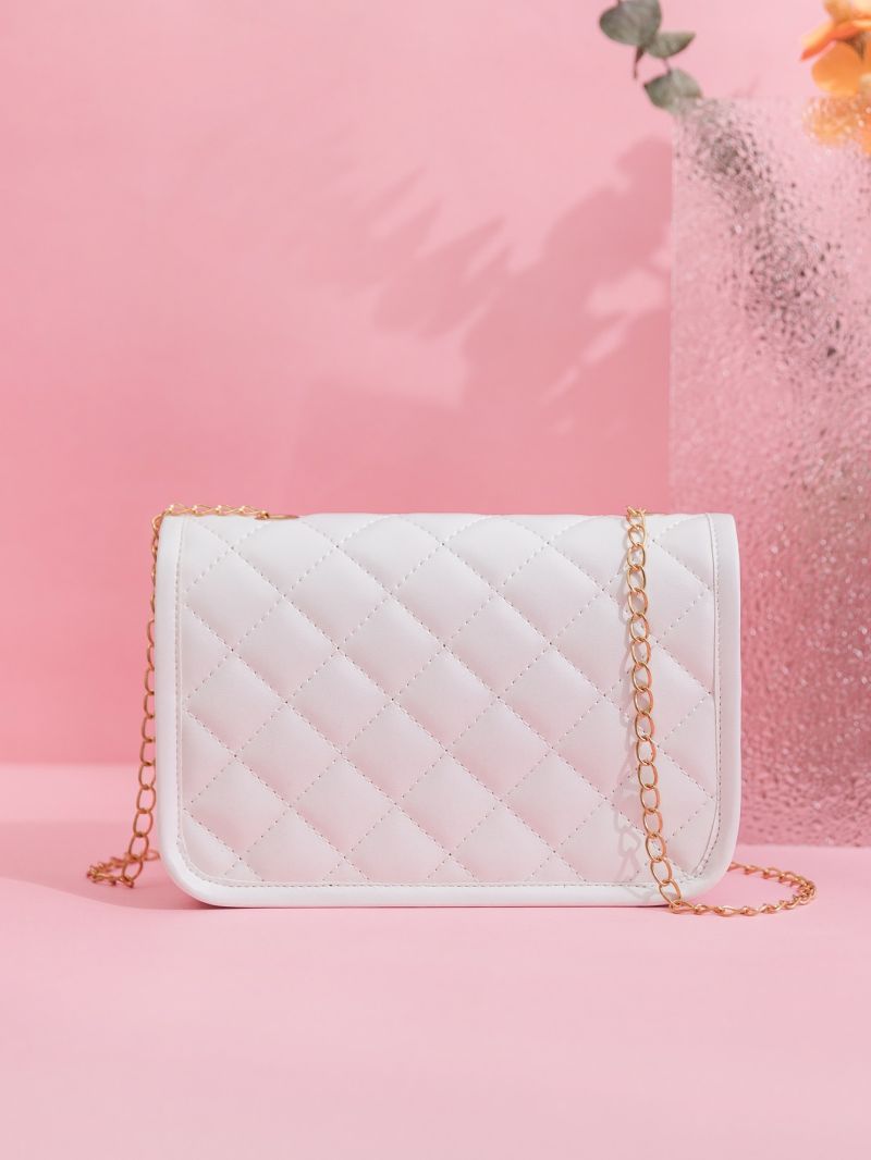 Mini Quilted Design Flap Shoulder Bag