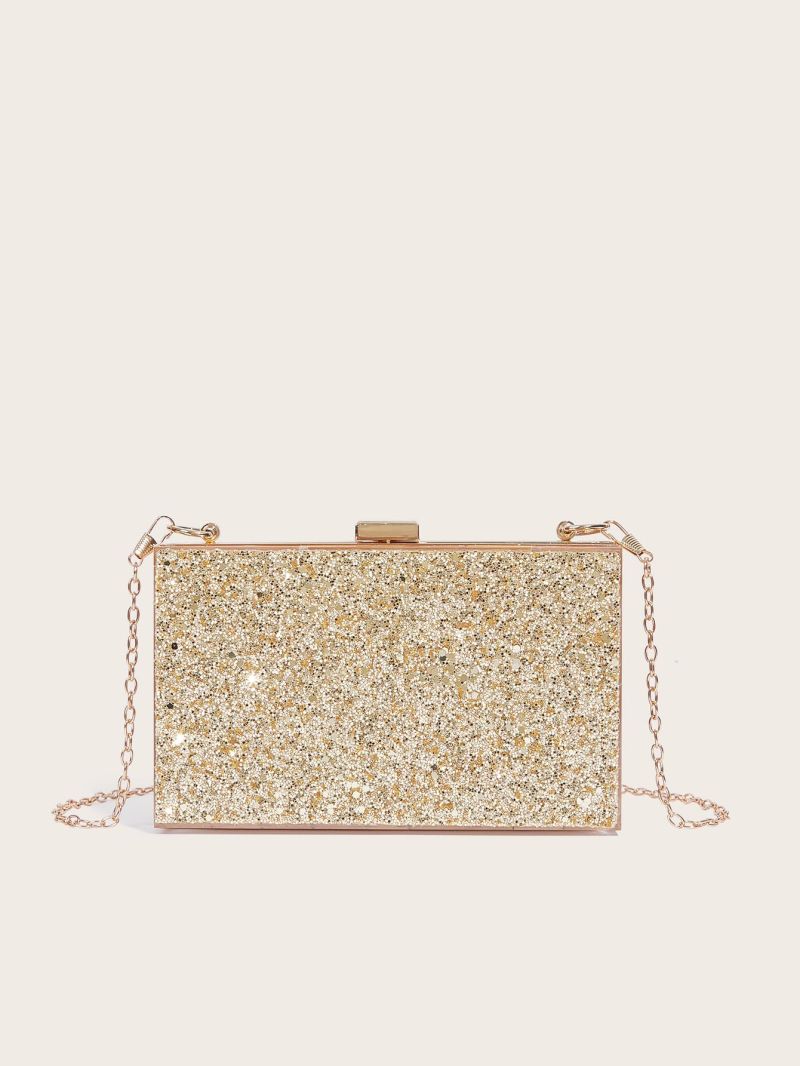 Sequin Decor Box Bag