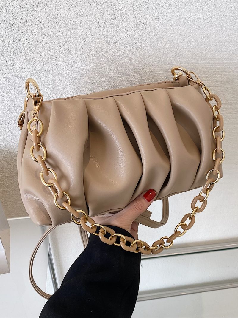 Minimalist Chain Ruched Bag