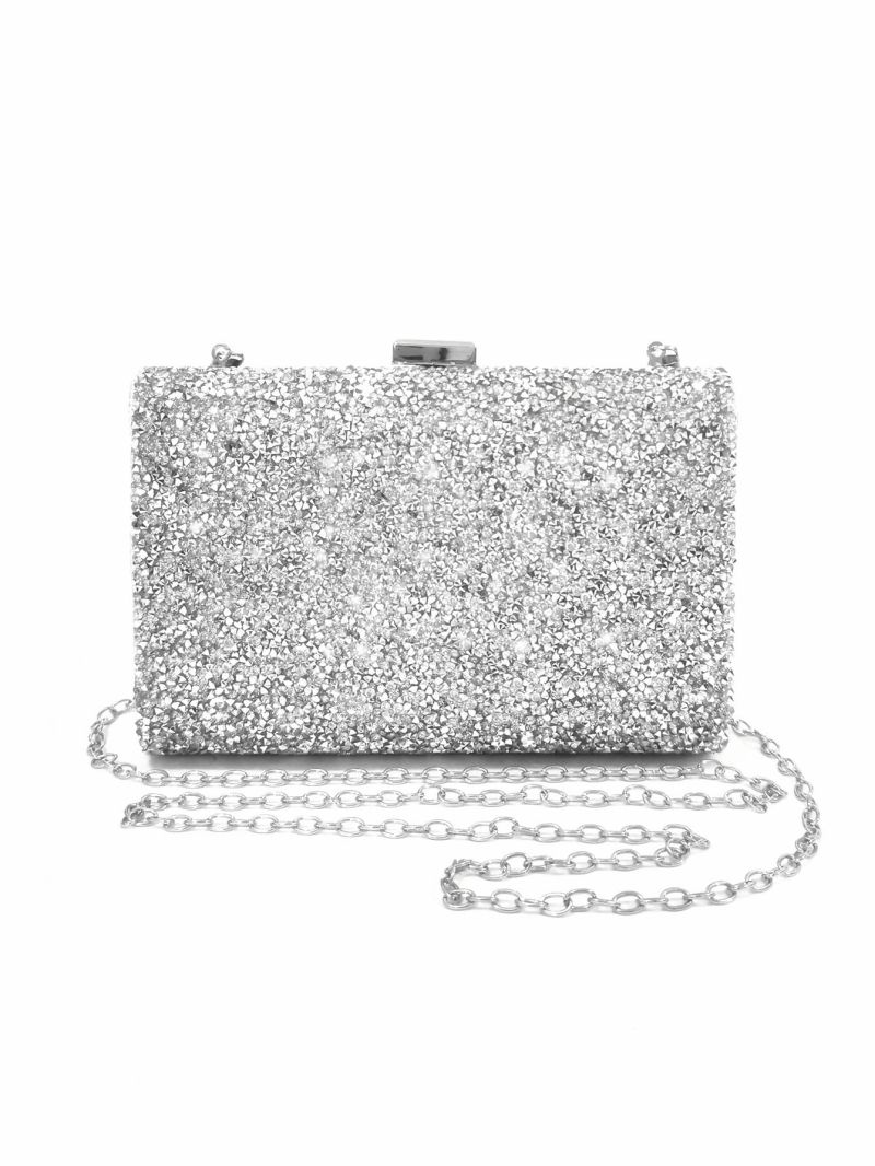 Mini Metallic Clip Top Box Bag