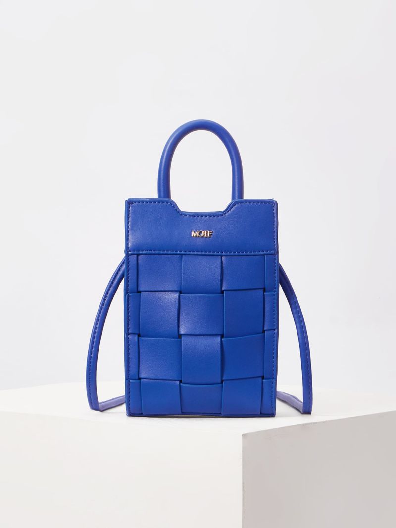 PREMIUM MINI LETTER DETAIL BRAIDED DETAIL SQUARE BAG