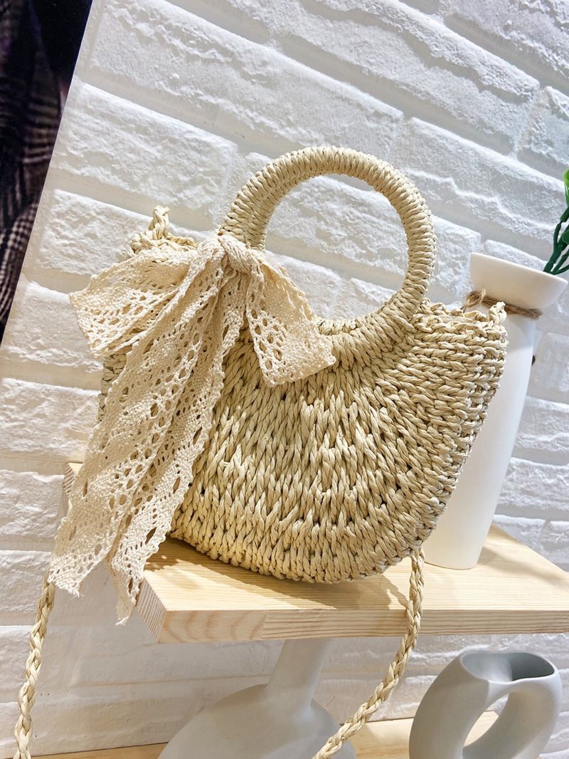 Knot Decor Straw Bag
