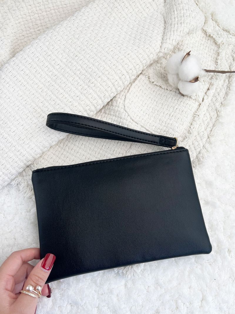 Mini Minimalist Clutch Bag With Wristlet