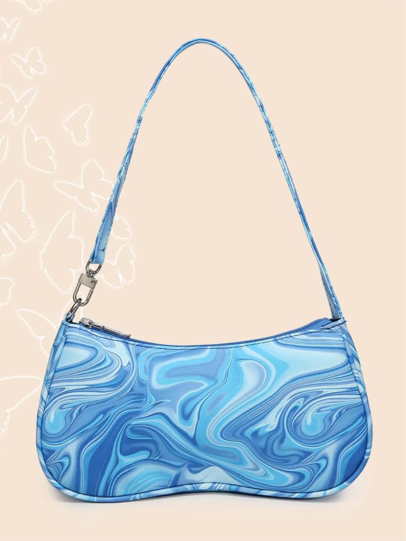 Abstract Fluid Pattern Shoulder Bag