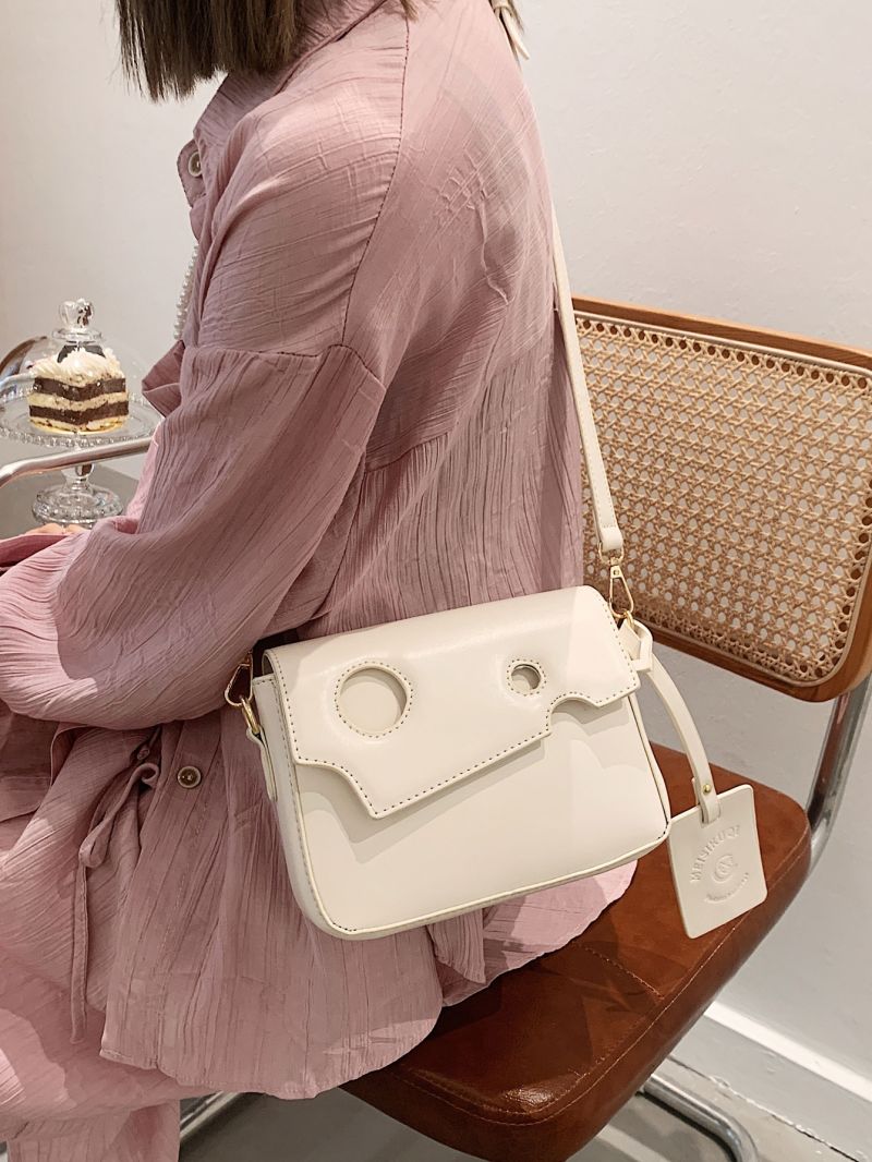 Cut Out Detail Flap Square Bag