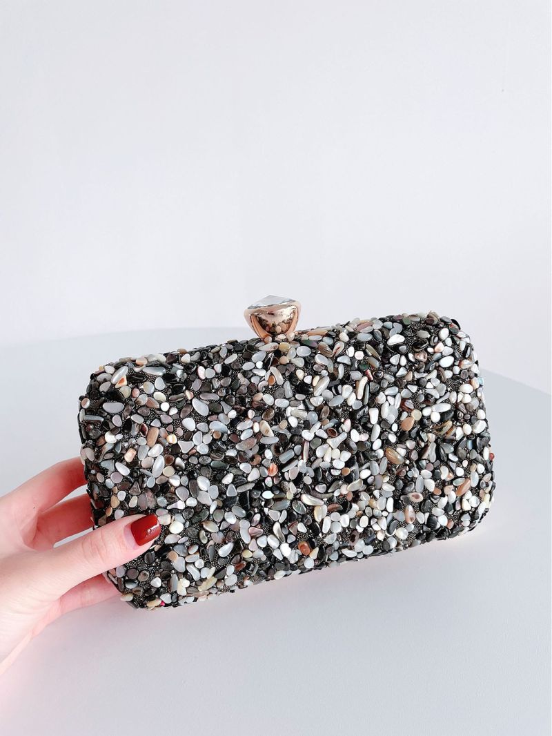 Textured Chain Box Bag