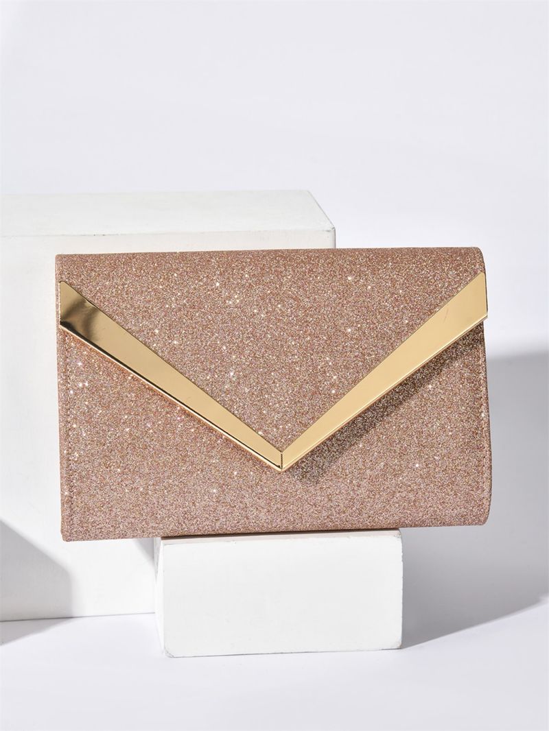 Glitter Metal Decor Evening Bag