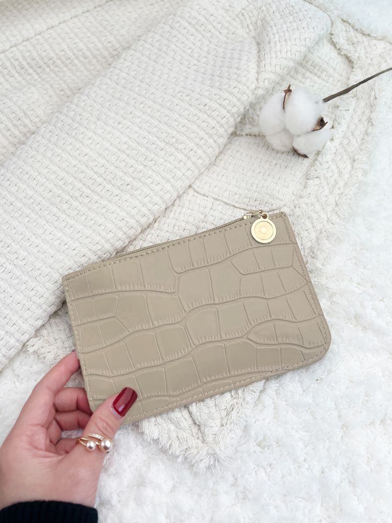 Crocodile Embossed Coin Purse