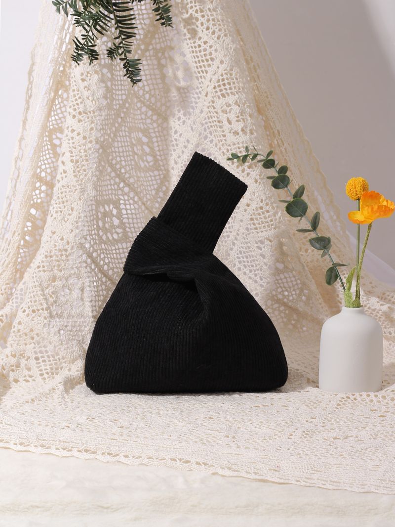 Minimalist Corduroy Satchel Bag