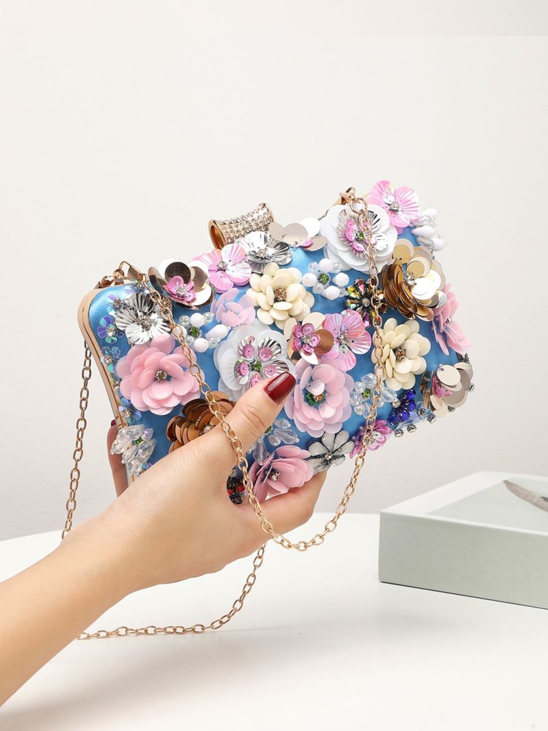 Mini Flower Decor Chain Box Bag