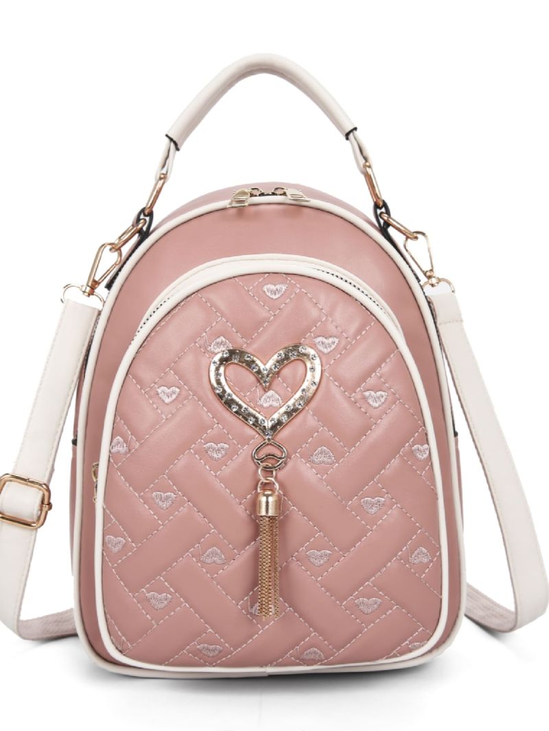 Heart & Tassel Detail Classic Backpack