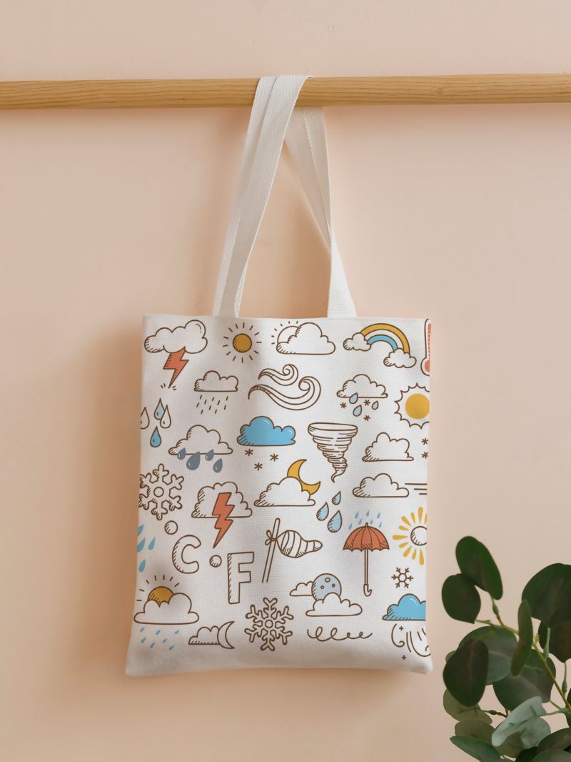 Cartoon Graphic Shopper Bag