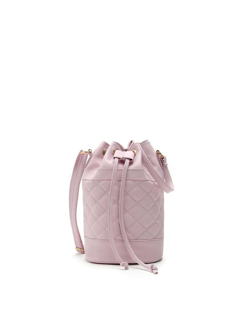Mini Quilted Drawstring Bucket Bag