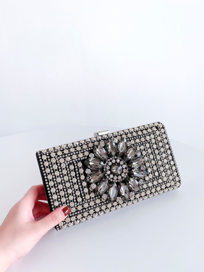 All Over Rhinestone Detail Box Bag