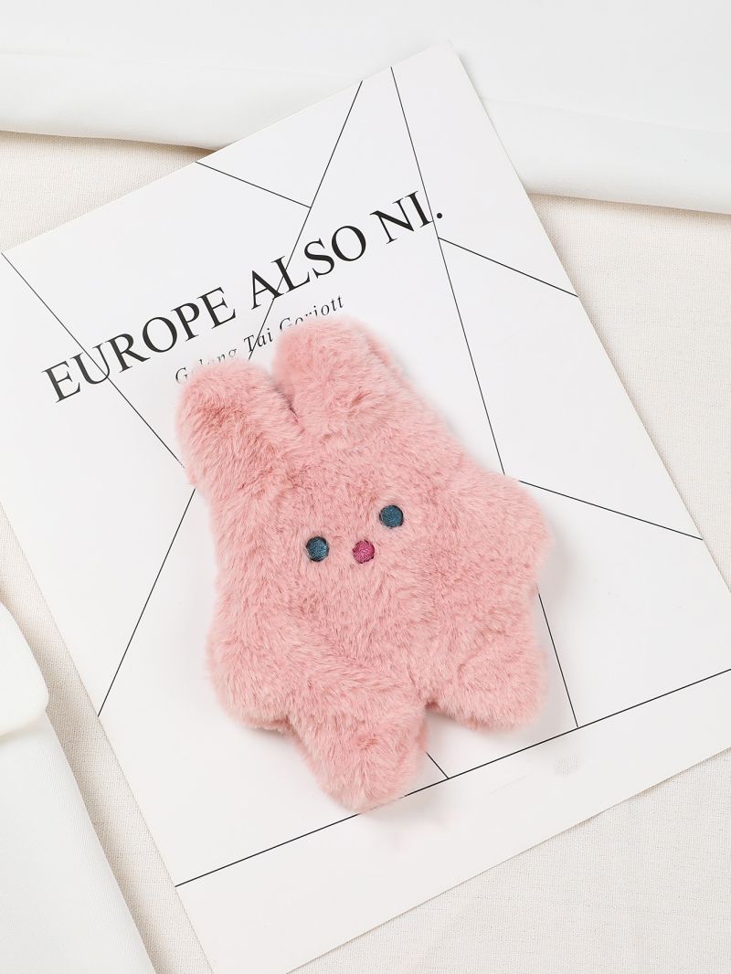 Cartoon Rabbit Graphic Fuzzy Coin Case