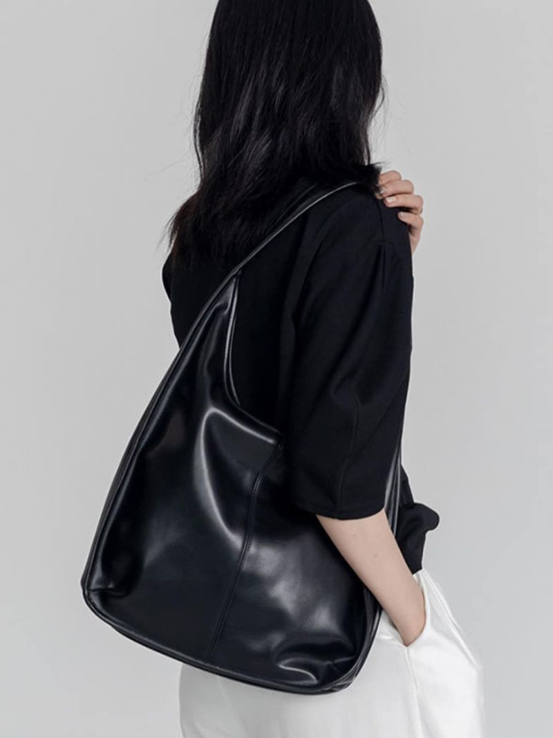 Minimalist Stitch Detail Hobo Bag