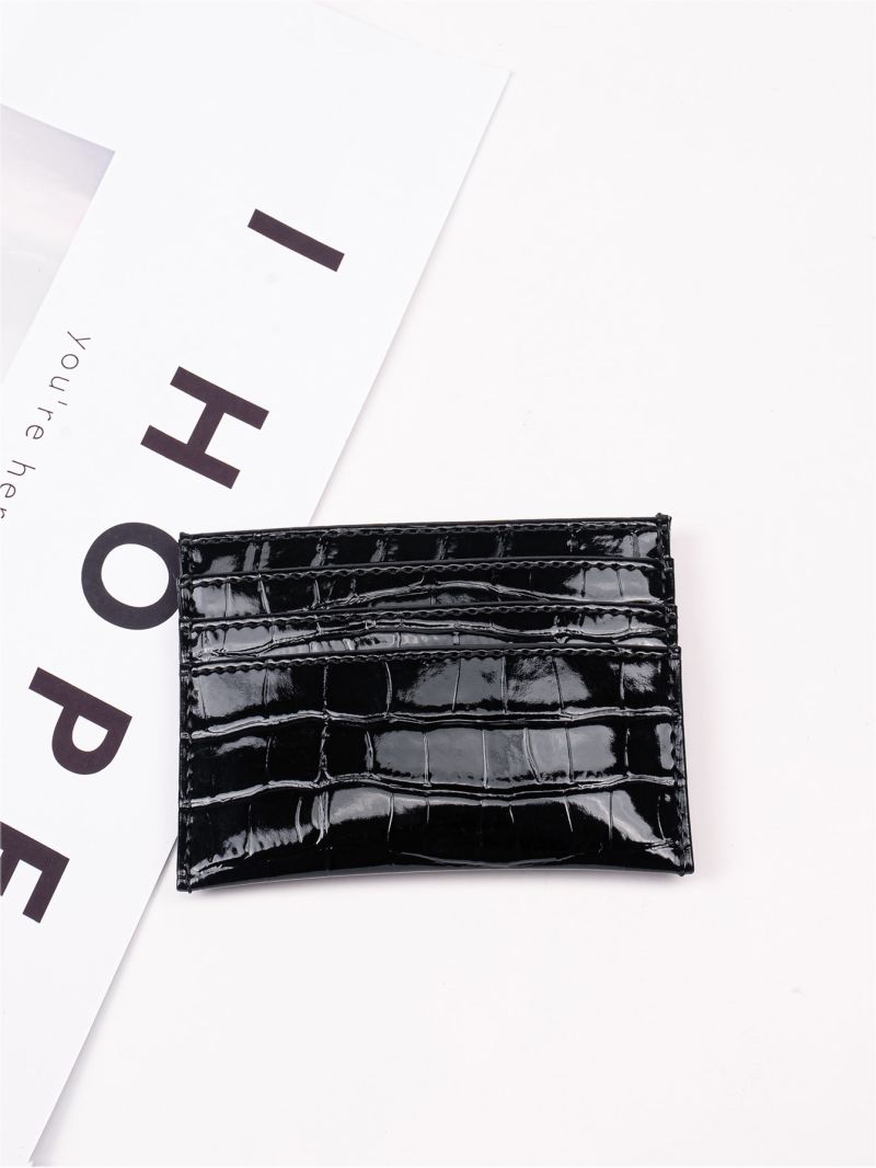 Solid Crocodile Embossed Card Holder