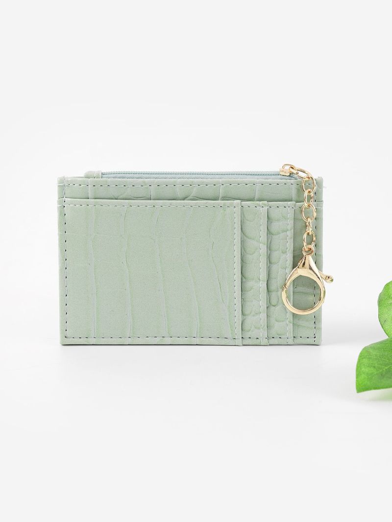 Crocodile Embossed Chain Card Holder