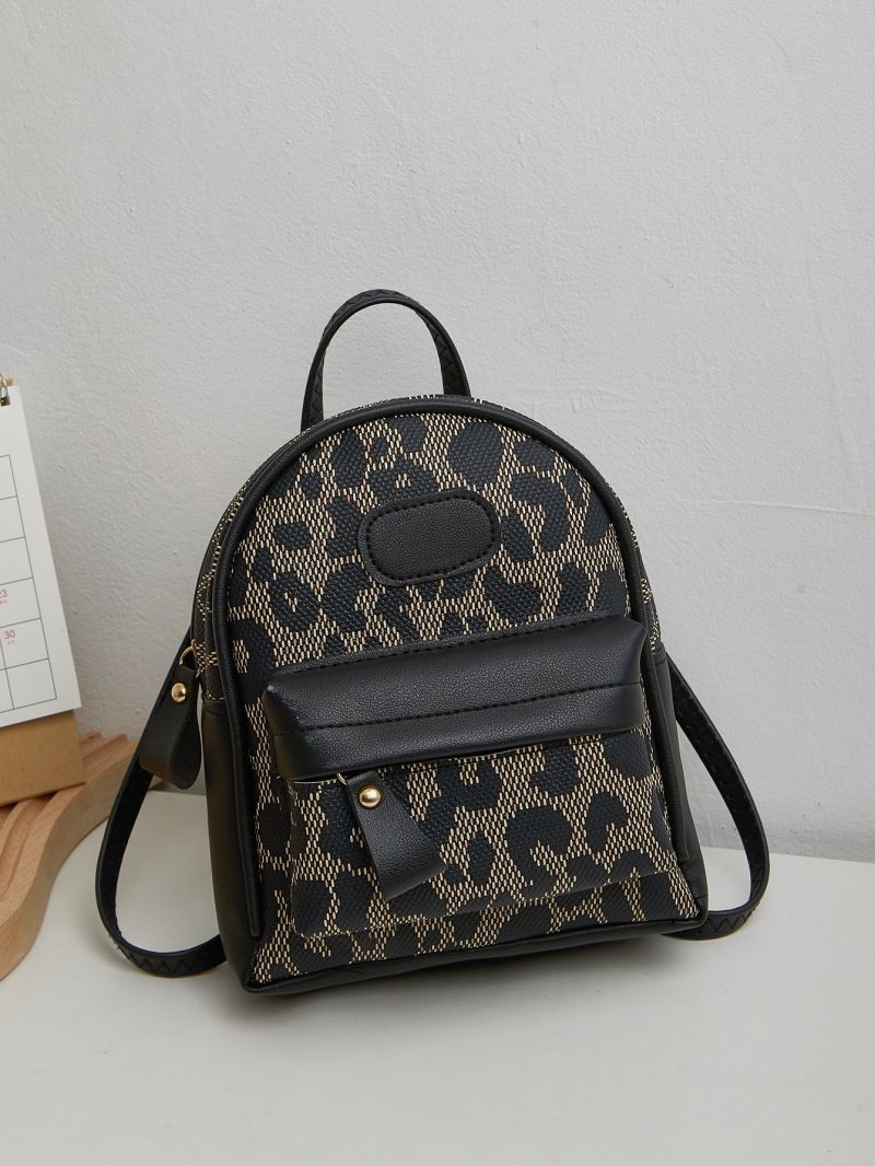 Mini Leopard Pattern Classic Backpack